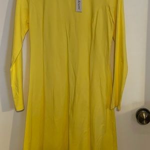 Aphratti Yellow Lons sleeve dress